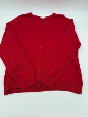 Pendleton Women's Red Cardigan Sweater Button Size Large